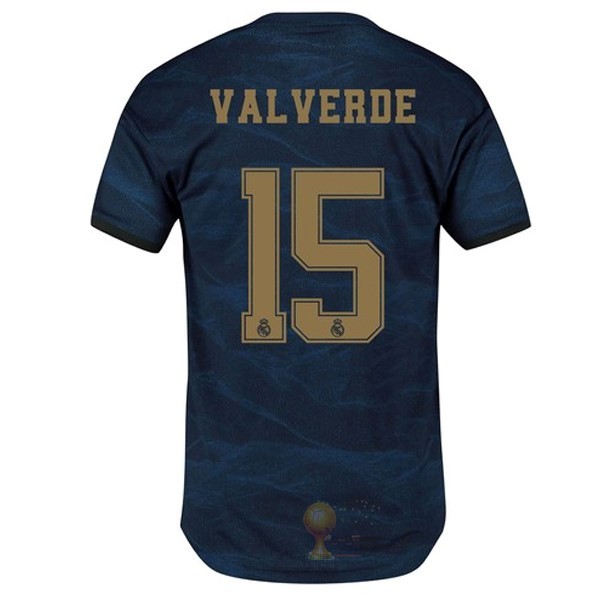 Calcio Maglie NO.15 ValVerde Away Maglia Real Madrid 2019 2020 Blu