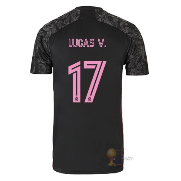 Calcio Maglie NO.17 Lucas V. Terza Maglia Real Madrid 2020 2021 Nero