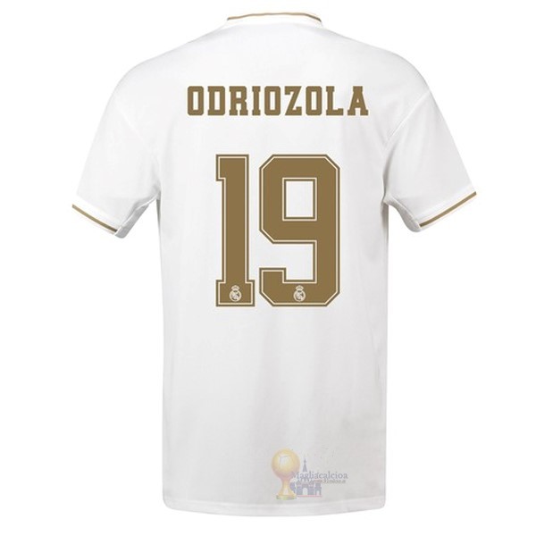 Calcio Maglie NO.19 Odriozola Home Maglia Real Madrid 2019 2020 Bianco