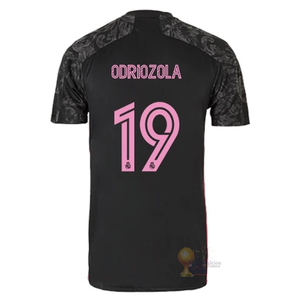 Calcio Maglie NO.19 Odriozola Terza Maglia Real Madrid 2020 2021 Nero
