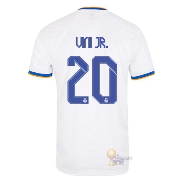Calcio Maglie NO.20 Vini Jr. Home Maglia Real Madrid 2021 2022 Bianco