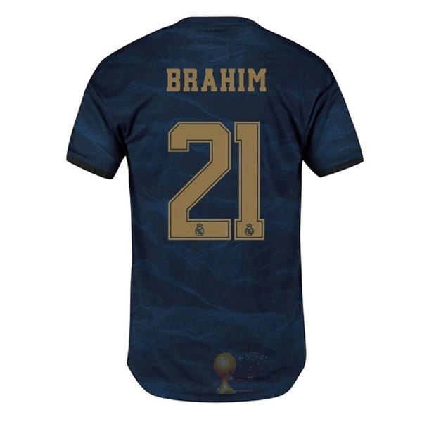 Calcio Maglie NO.21 Brahim Away Maglia Real Madrid 2019 2020 Blu