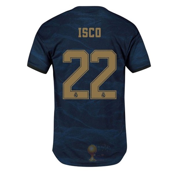 Calcio Maglie NO.22 Isco Away Maglia Real Madrid 2019 2020 Blu