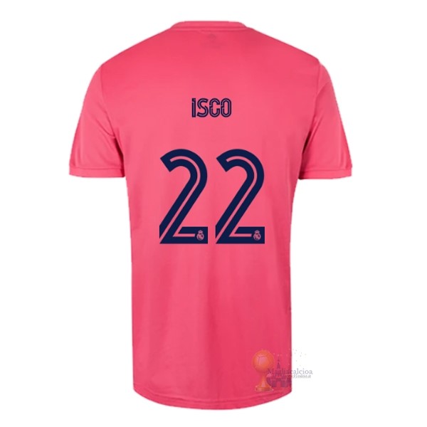 Calcio Maglie NO.22 Isco Away Maglia Real Madrid 2020 2021 Rosa
