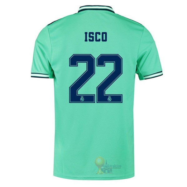 Calcio Maglie NO.22 Isco Terza Maglia Real Madrid 2019 2020 Verde