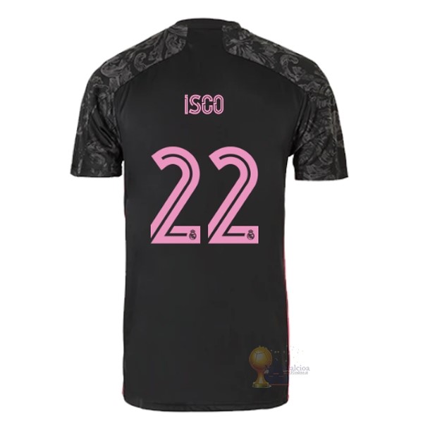 Calcio Maglie NO.22 Isco Terza Maglia Real Madrid 2020 2021 Nero