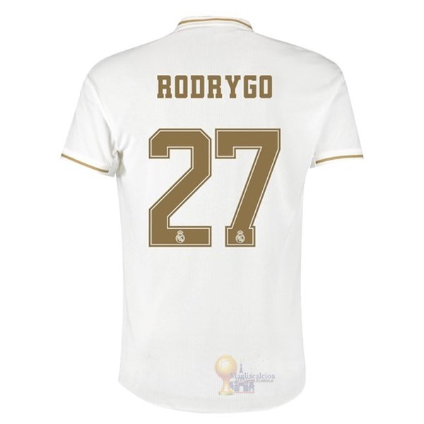 Calcio Maglie NO.27 Rodrygo Home Maglia Real Madrid 2019 2020 Bianco