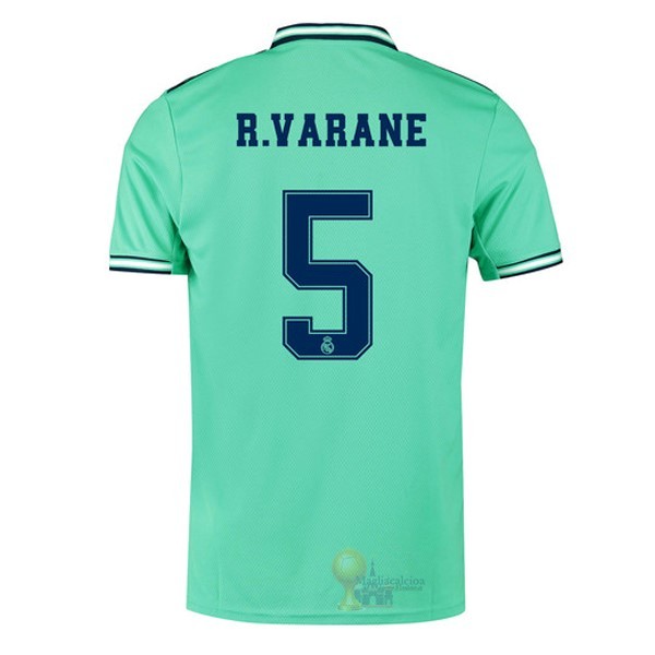 Calcio Maglie NO.5 Varane Terza Maglia Real Madrid 2019 2020 Verde