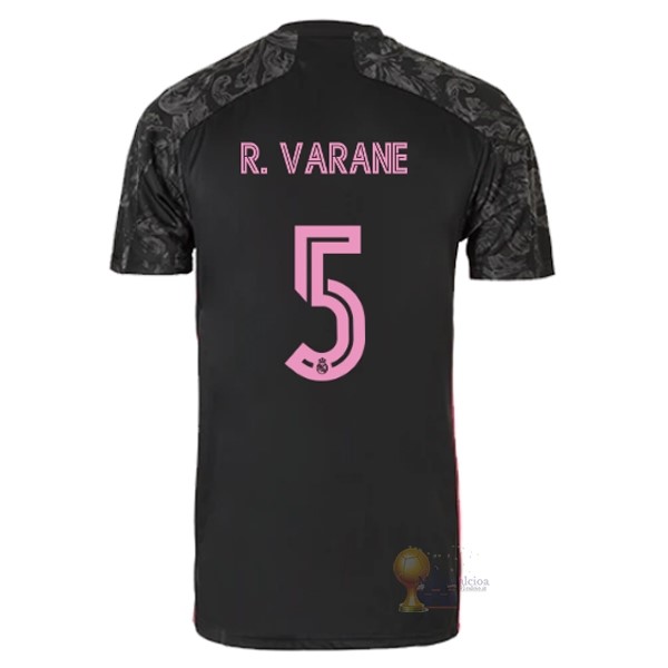 Calcio Maglie NO.5 Varane Terza Maglia Real Madrid 2020 2021 Nero