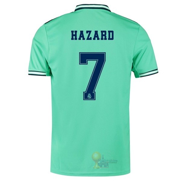 Calcio Maglie NO.7 Hazard Terza Maglia Real Madrid 2019 2020 Verde