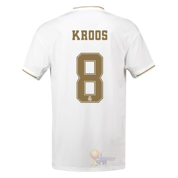 Calcio Maglie NO.8 Kroos Home Maglia Real Madrid 2019 2020 Bianco