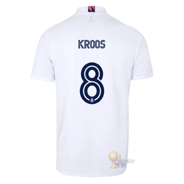 Calcio Maglie NO.8 Kroos Home Maglia Real Madrid 2020 2021 Bianco