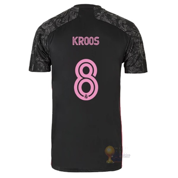 Calcio Maglie NO.8 Kroos Terza Maglia Real Madrid 2020 2021 Nero