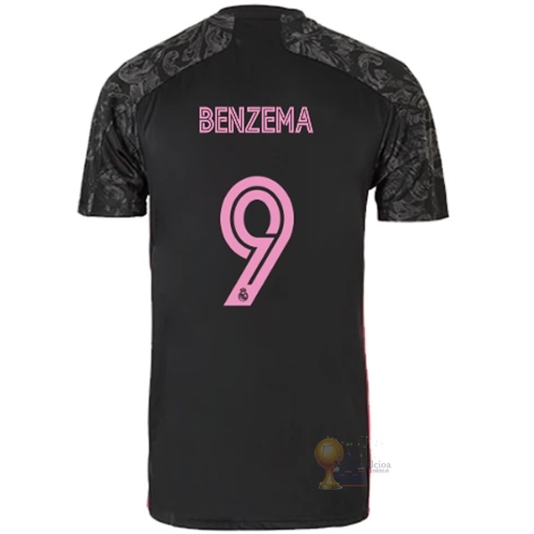 Calcio Maglie NO.9 Benzema Terza Maglia Real Madrid 2020 2021 Nero