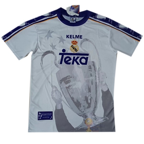 Calcio Maglie speciale Maglia Real Madrid Stile rétro 1997 1998 Bianco