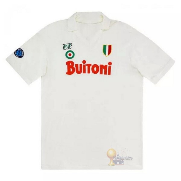 Calcio Maglie Segunda Camiseta Napoli Retro 1987 1988 Bianco