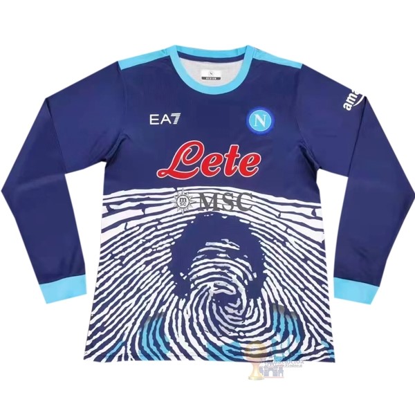 Calcio Maglie speciale Maglia Manica lunga Napoli 2021 2022 Blu