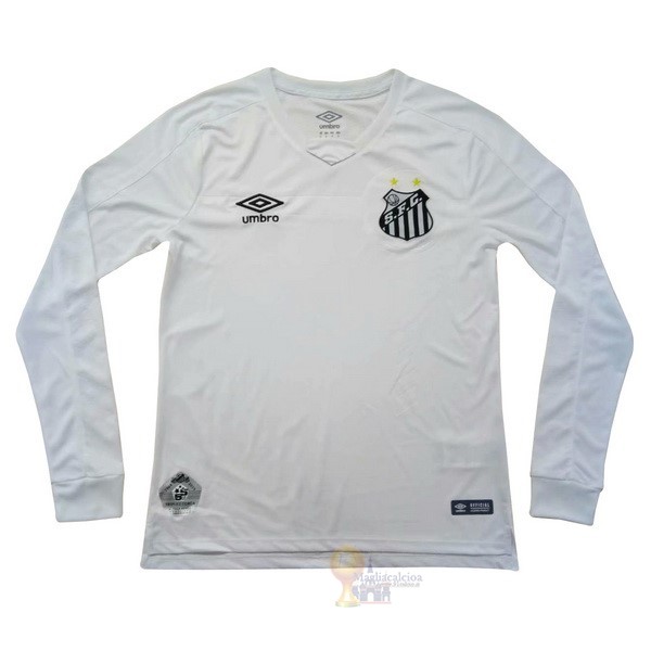 Calcio Maglie Home Manica lunga Santos 2019 2020 Bianco