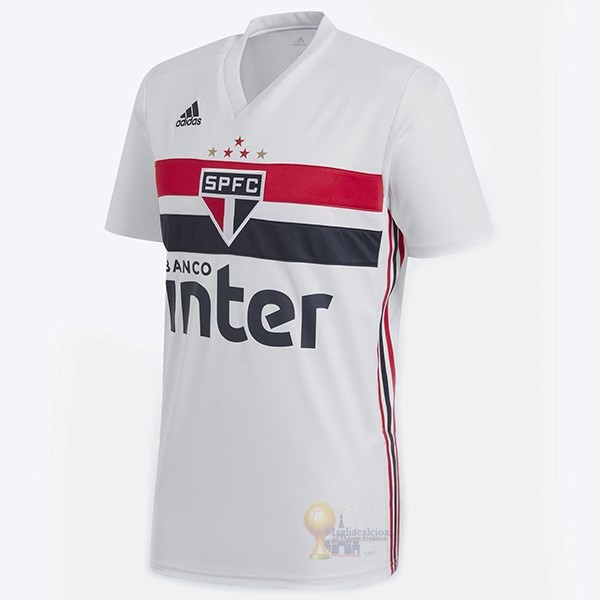 Calcio Maglie Home Maglia São Paulo 2019 2020 Bianco