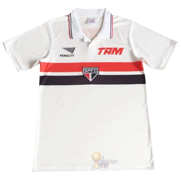 Calcio Maglie Home Maglia São Paulo Retro 1994 Bianco