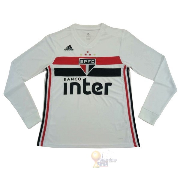 Calcio Maglie Home Manica lunga São Paulo 2019 2020 Bianco