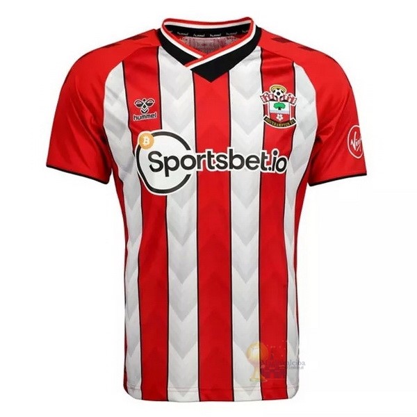 Calcio Maglie Home Maglia Southampton 2021 2022 Rosso Bianco