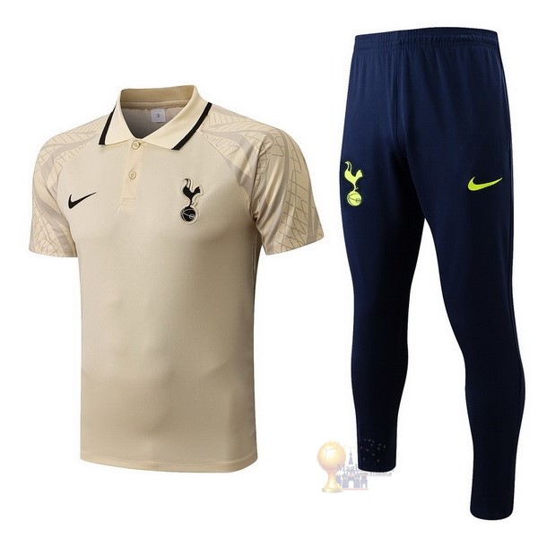Calcio Maglie Set Completo Polo Tottenham Hotspur 2022 2023 Giallo Nero