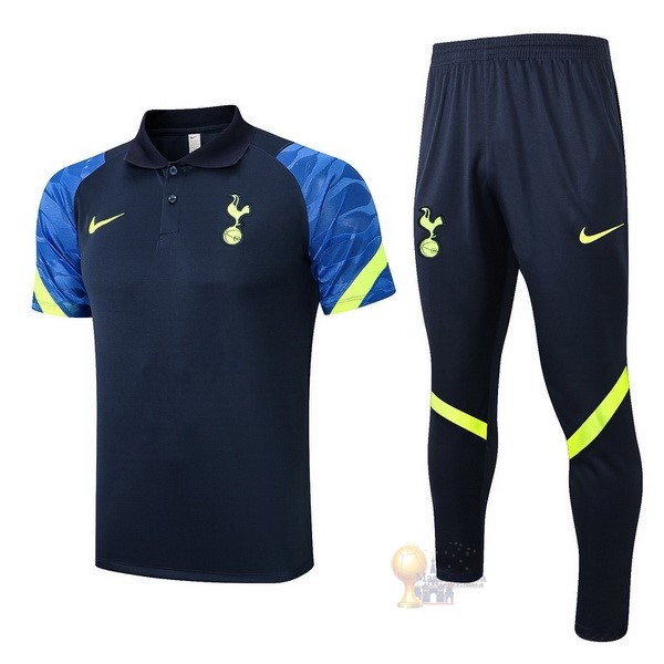 Calcio Maglie Set Completo Polo Tottenham Hotspur 2022 2023 Nero Blu
