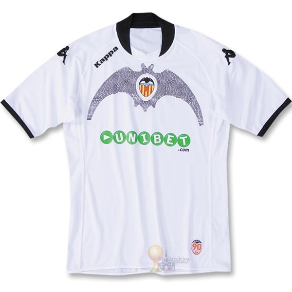 Calcio Maglie Home Maglia Valencia Retro 2009 2010 Bianco