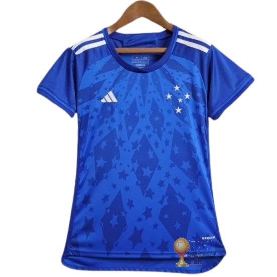 Home Maglia Donna Cruzeiro EC 2024 2025 Blu Maglia Calcio Personalizzata