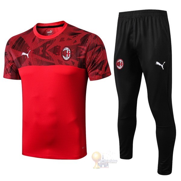 Calcio Maglie Formazione Set Completo AC Milan 2019 2020 Rosso Nero