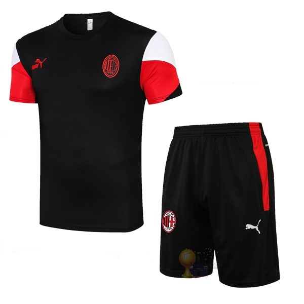 Calcio Maglie Formazione Set Completo AC Milan 2021 2022 I Nero Rosso Bianco