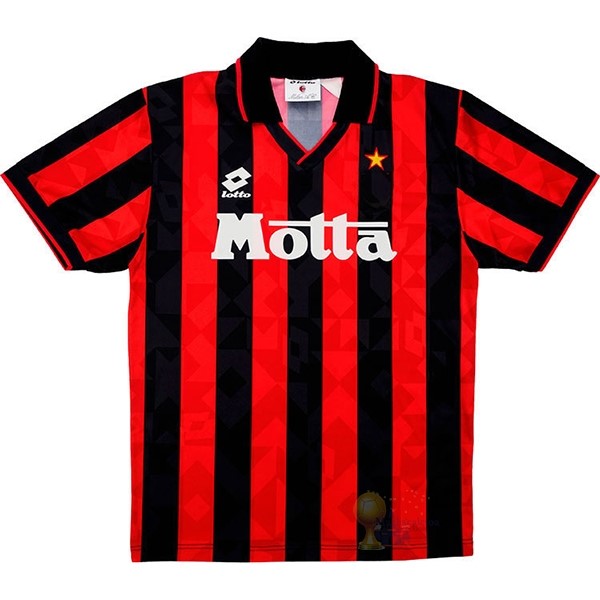 Calcio Maglie Home Maglia AC Milan Stile rétro 1993 1994 Nero Rosso