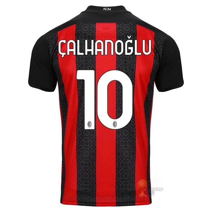 Calcio Maglie NO.10 Calhanoglu Casa Camiseta AC Milan 2020 2021 Rosso