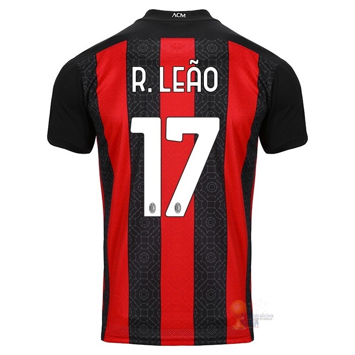 Calcio Maglie NO.17 R.Leao Casa Camiseta AC Milan 2020 2021 Rosso