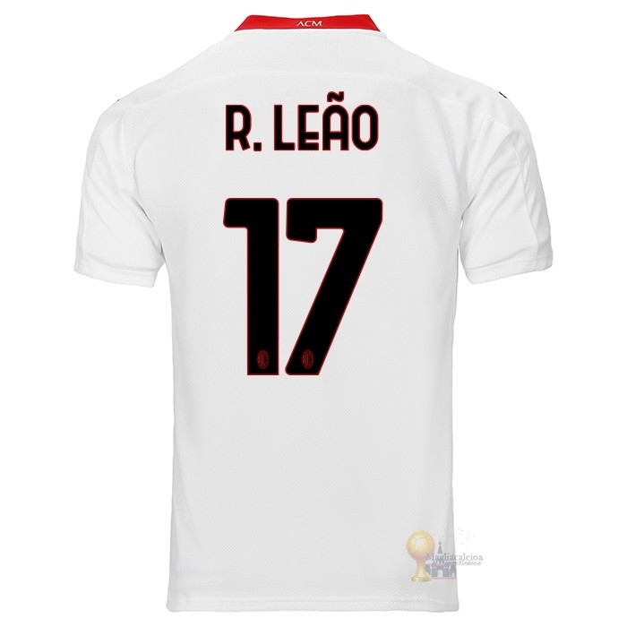 Calcio Maglie NO.17 R.Leao Segunda Camiseta AC Milan 2020 2021 Bianco