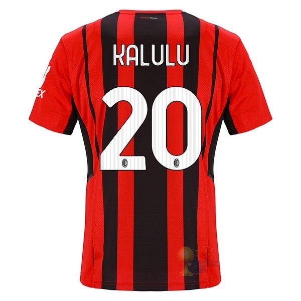 Calcio Maglie NO.20 Kalulu Home Maglia AC Milan 2021 2022 Rosso