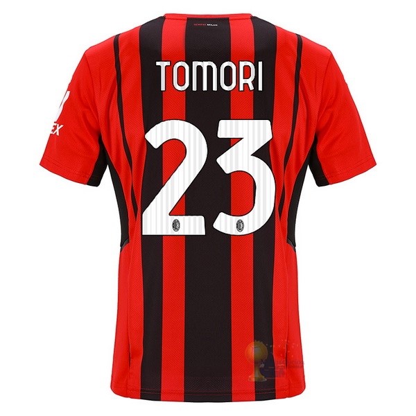 Calcio Maglie NO.23 Tomori Home Maglia AC Milan 2021 2022 Rosso