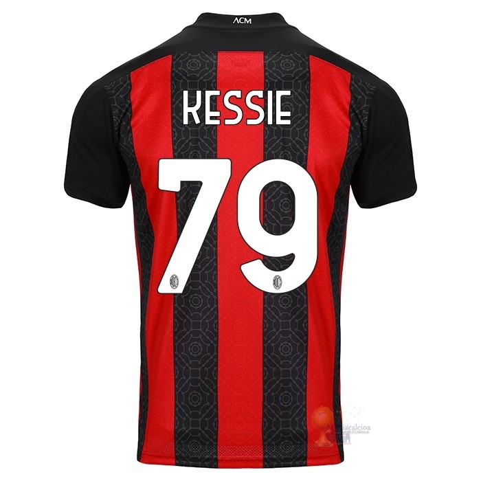 Calcio Maglie NO.79 Kessie Casa Camiseta AC Milan 2020 2021 Rosso