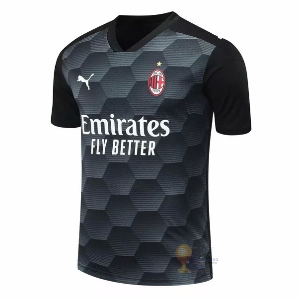 Calcio Maglie Segunda Portero Camiseta AC Milan 2020 2021 Nero