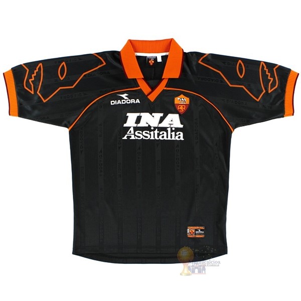 Calcio Maglie Away Maglia As Roma Stile rétro 1999 2000 Rosso