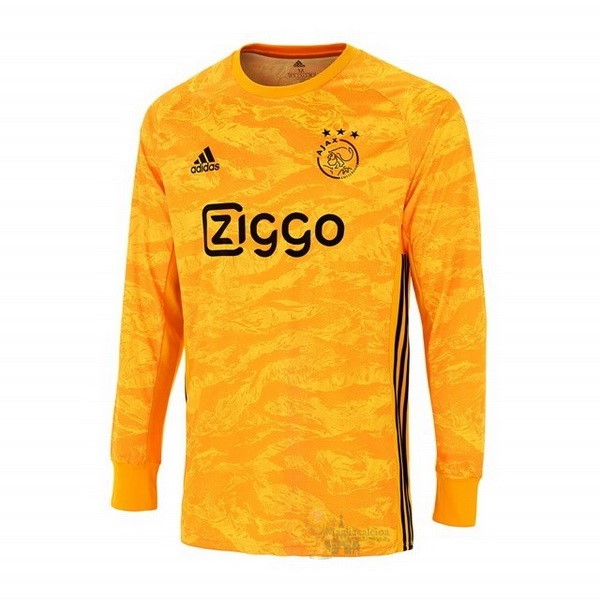 Calcio Maglie Home Manica lunga Portiere Ajax 2019 2020 Giallo