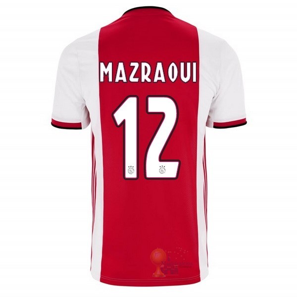 Calcio Maglie NO.12 Mazraoui Home Maglia Ajax 2019 2020 Rosso