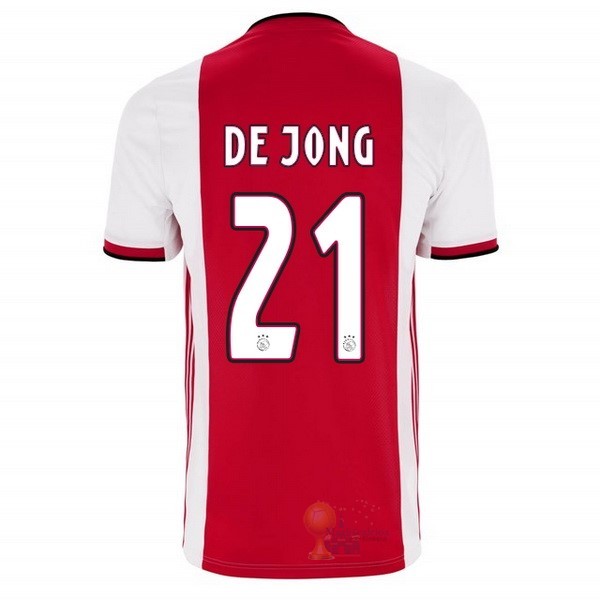 Calcio Maglie NO.21 De Jong Home Maglia Ajax 2019 2020 Rosso