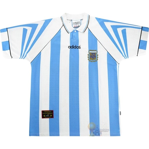 Calcio Maglie Home Maglia Argentina Stile rétro 1996 Blu
