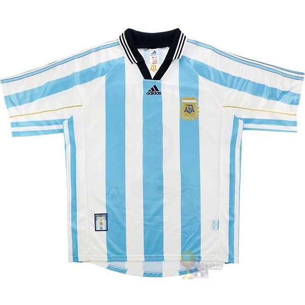 Calcio Maglie Home Maglia Argentina Stile rétro 1998 Blu