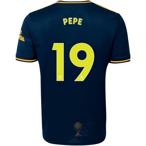 Calcio Maglie NO.19 Pepe Terza Maglia Arsenal 2019 2020 Blu