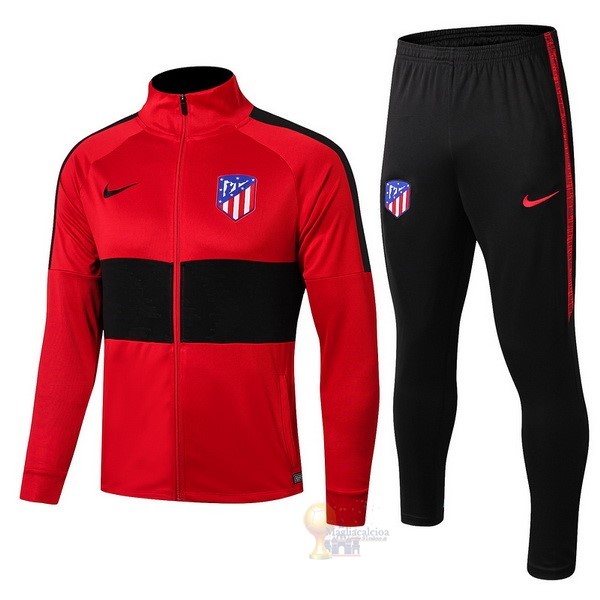 Calcio Maglie Tuta Presentazione Atlético Madrid 2019 2020 Nero Rosso Blu