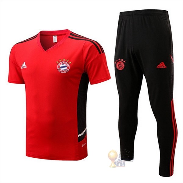 Calcio Maglie Formazione Set Completo Bayern München 2022 2023 Rosso Nero Blu