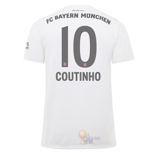 Calcio Maglie NO.10 Coutinho Away Maglia Bayern München 2019 2020 Bianco